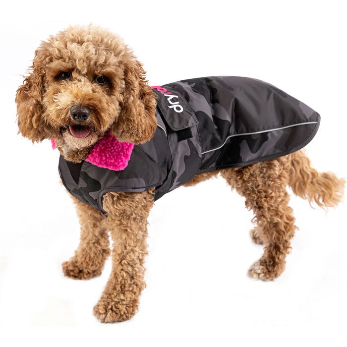 2024 Dryrobe Dog Coat V3 DRV3 - Black Camo / Pink